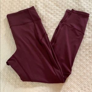 Lululemon in movement leggings maroon